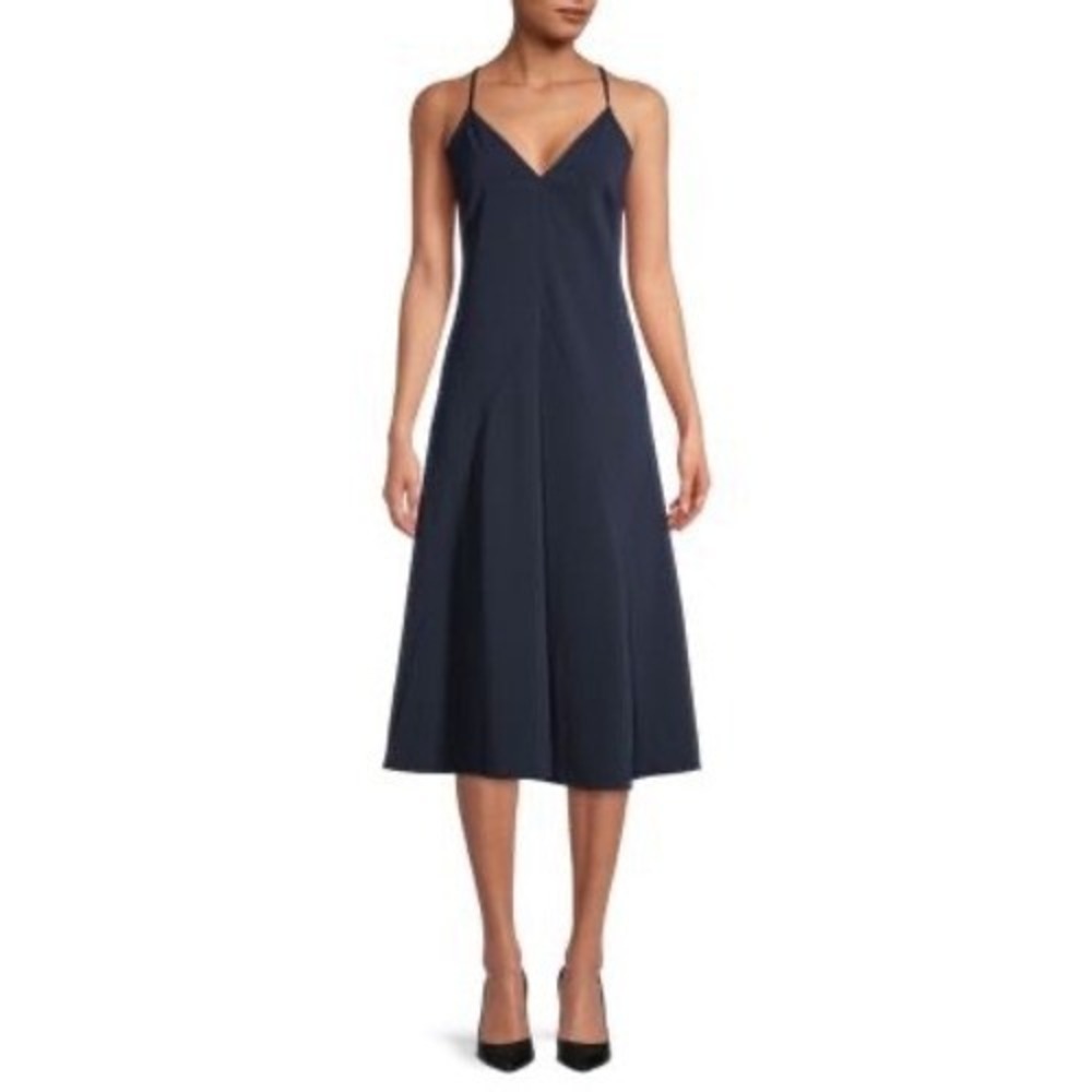 Thakoon NEW‎ A-Line Slip Strap Dress in Midnight Blue/Navy Size 4 MSRP $225